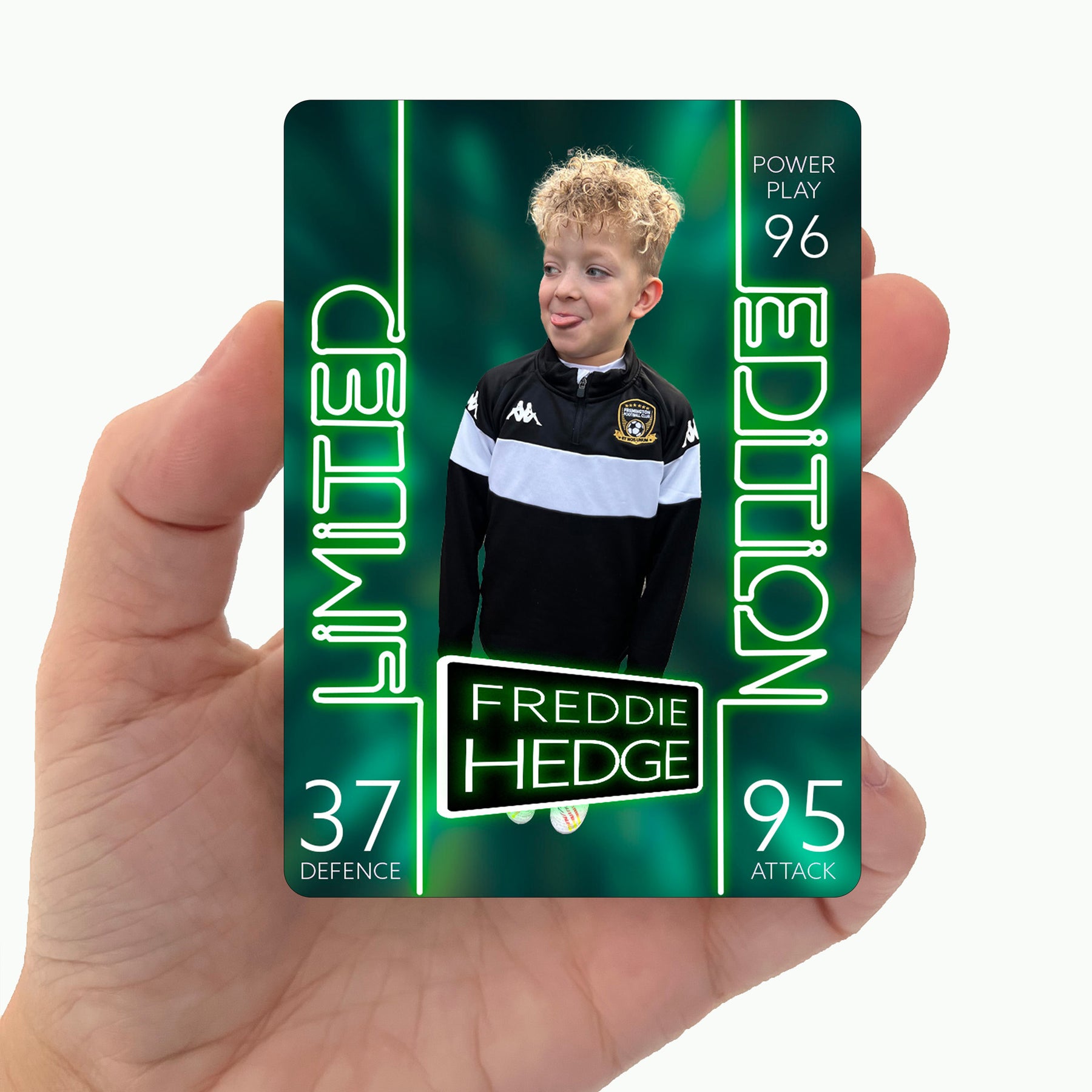 Custom Metal Limited Edition Football Card