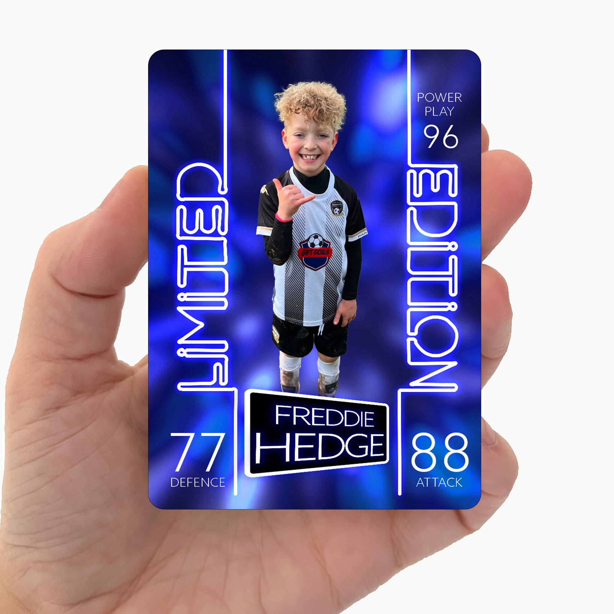 Custom Metal Limited Edition Football Card